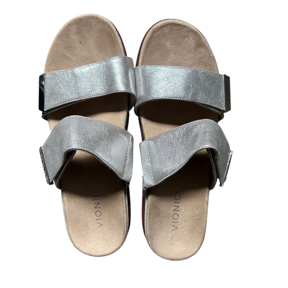 Vionic Brandie Platform Sandal Silver Size 10‎